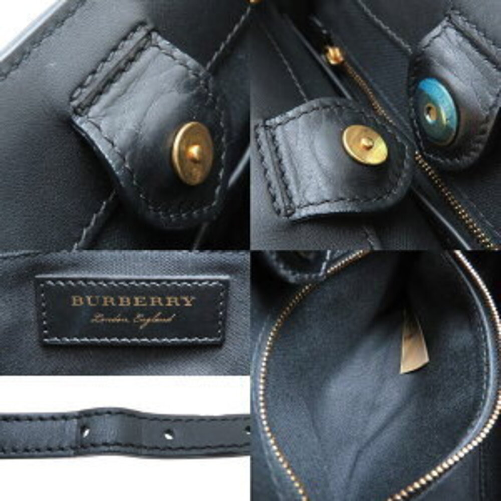 Burberry Shoulder Bag Leather Black - Picture 9 of 9